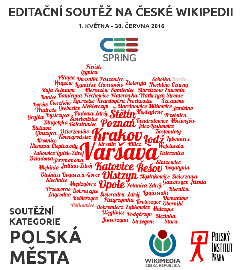 Grafika k soutěži CEE Spring - soutěžní kategorii Polská města