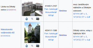 Seznam kulturních památek v Praze-Smíchově - ukázka odkazů na Wikidata